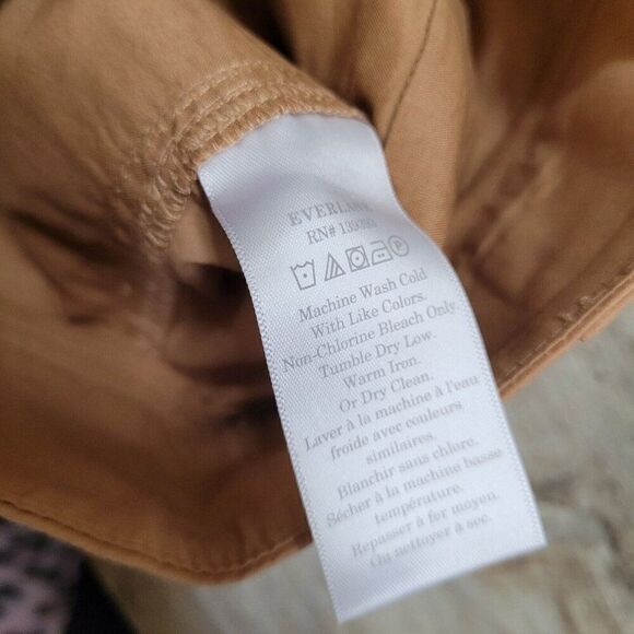 NEW Everlane Size 2 The Poplin Pleated Taper Pant‎ in Caramel Tan Tapered - Picture 10 of 12
